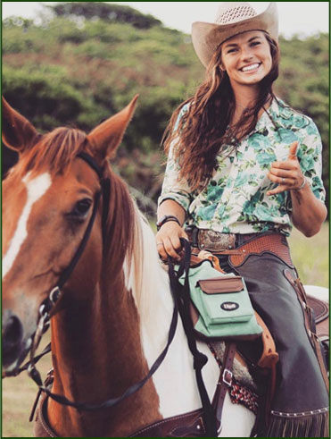 Experienced guide dressed for a ride in the Hawaiian countryside