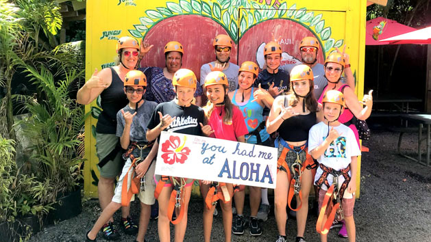 Bringing the team together with aloha and ziplining