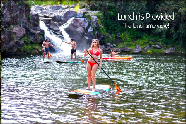 Kayaking and SUP available at Umauma Falls