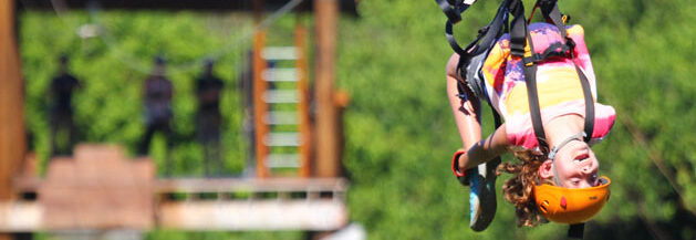 See the world upside down while riding the zipline