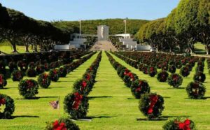 Wreaths are laid at the Punchbowl National Cemetery.